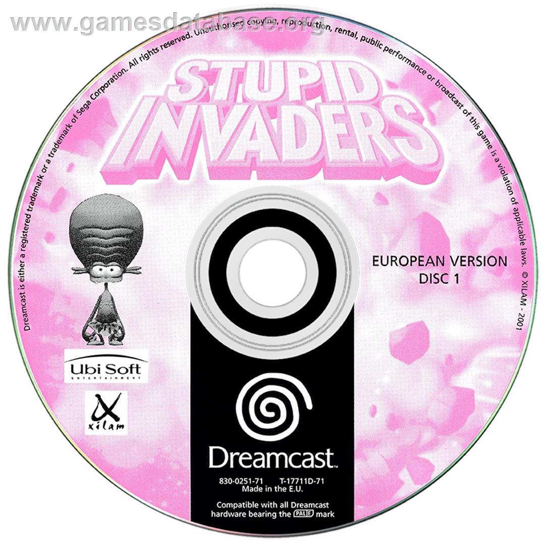 Stupid Invaders - Sega Dreamcast - Artwork - Disc