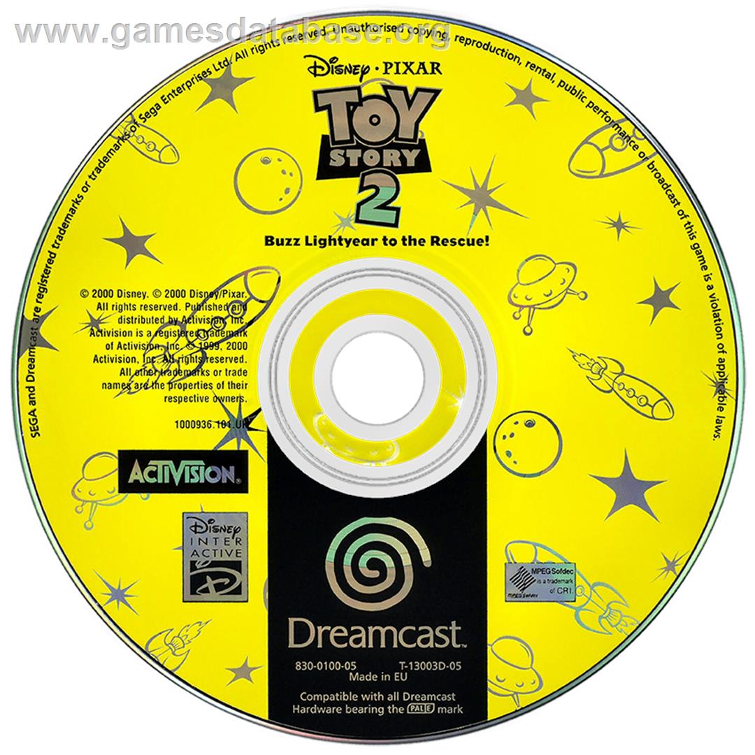 Toy Story 2: Buzz Lightyear to the Rescue - Sega Dreamcast - Artwork - Disc