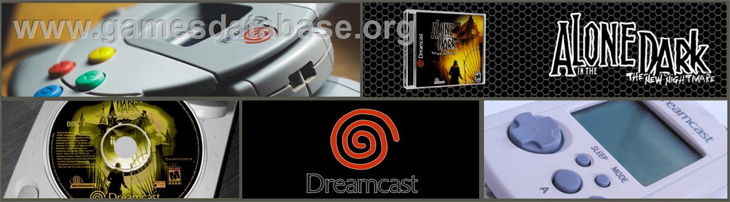 Alone in the Dark: The New Nightmare - Sega Dreamcast - Artwork - Marquee