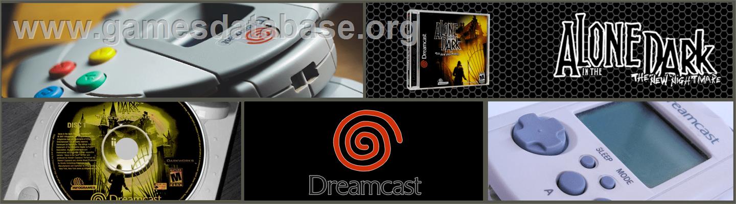 Alone in the Dark - The New Nightmare - Sega Dreamcast - Artwork - Marquee