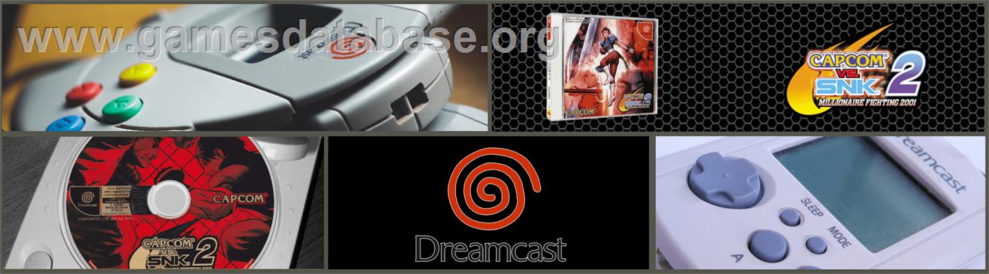 Capcom vs. SNK 2 Millionaire Fighting 2001 - Sega Dreamcast - Artwork - Marquee