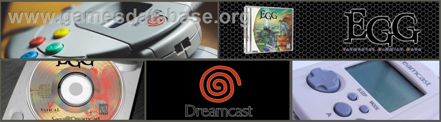 EGG: Elemental Gimmick Gear - Sega Dreamcast - Artwork - Marquee