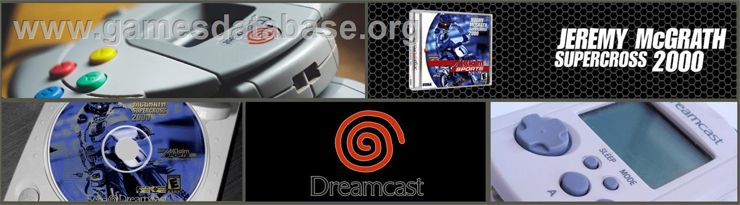 Jeremy McGrath Supercross 2000 - Sega Dreamcast - Artwork - Marquee