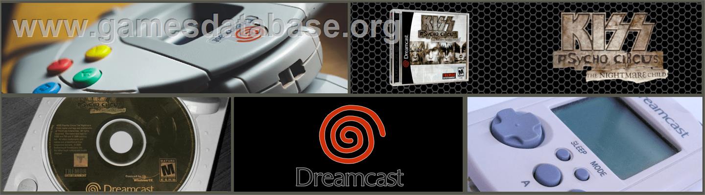 Kiss: Psycho Circus - The Nightmare Child - Sega Dreamcast - Artwork - Marquee
