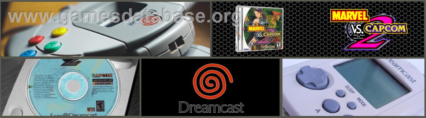 Marvel vs. Capcom 2: New Age of Heroes - Sega Dreamcast - Artwork - Marquee