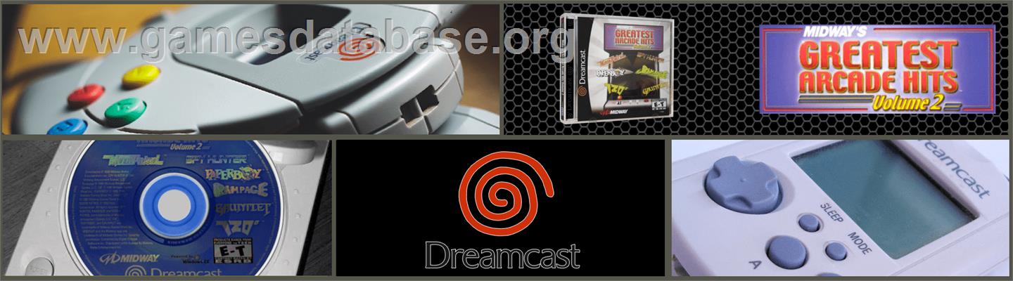 Midway's Greatest Arcade Hits 2 - Sega Dreamcast - Artwork - Marquee