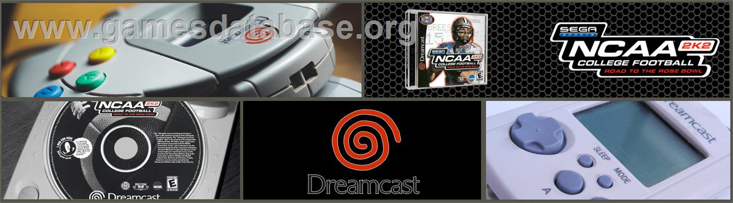 NCAA College Football 2K2: Road to the Rose Bowl - Sega Dreamcast - Artwork - Marquee