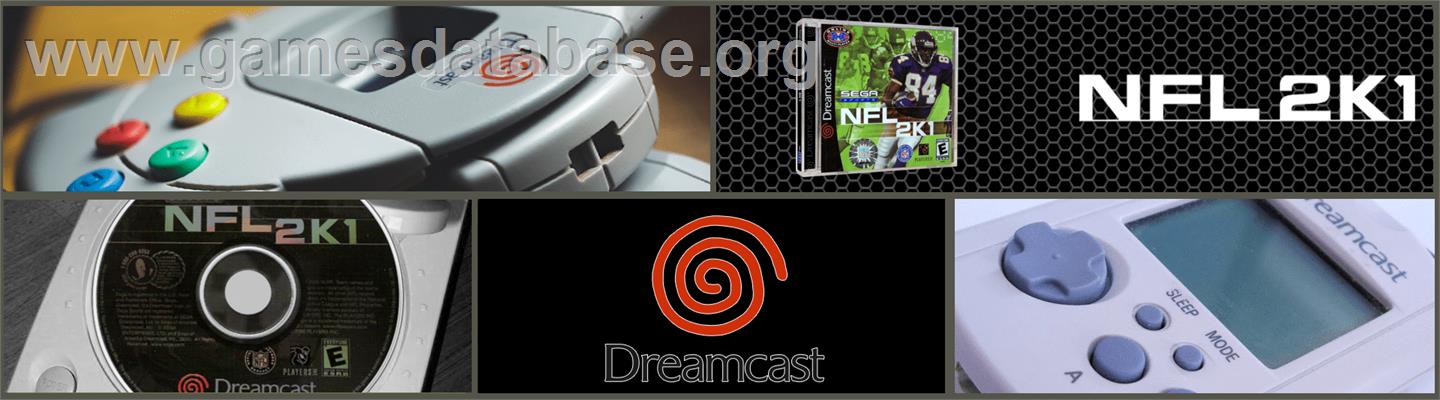 NFL 2K1 - Sega Dreamcast - Artwork - Marquee