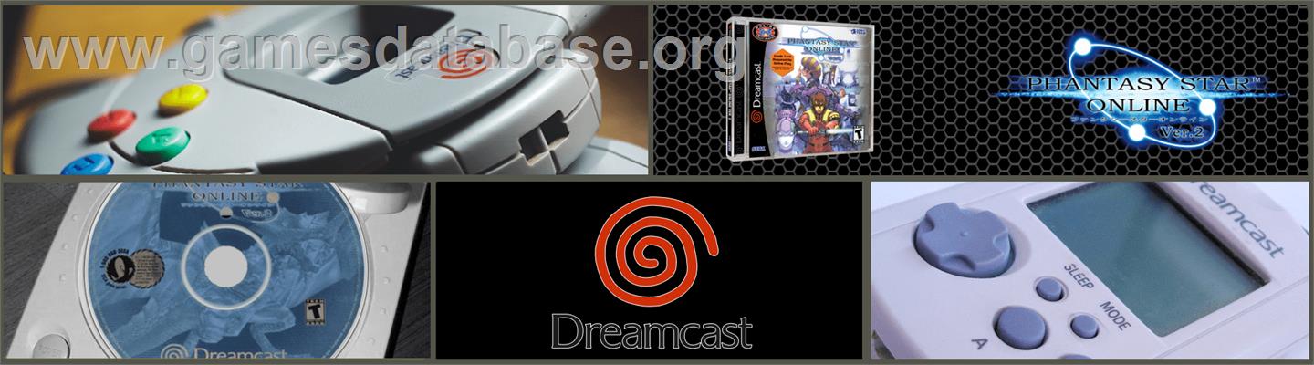 Phantasy Star Online Ver. 2 - Sega Dreamcast - Artwork - Marquee