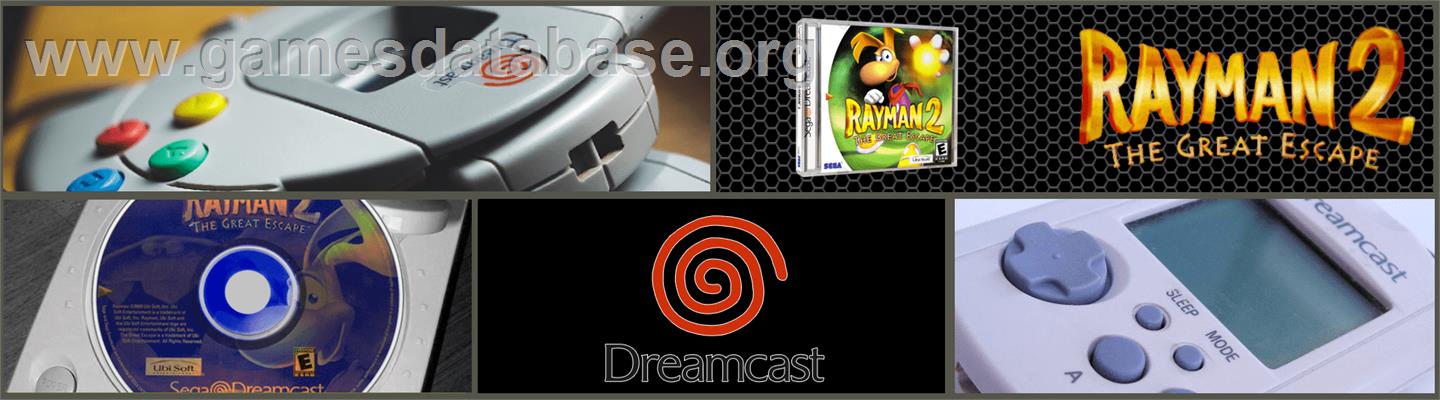 Rayman 2: The Great Escape - Sega Dreamcast - Artwork - Marquee
