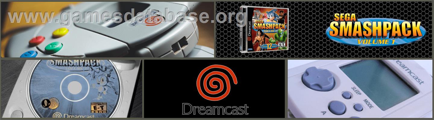Sega Smash Pack: Volume 1 - Sega Dreamcast - Artwork - Marquee