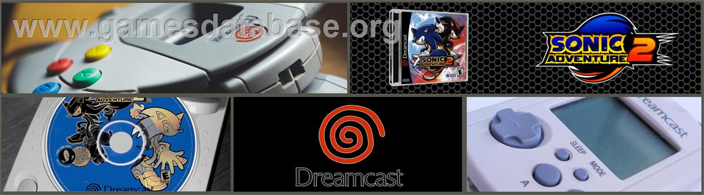 Sonic Adventure 2 - Sega Dreamcast - Artwork - Marquee