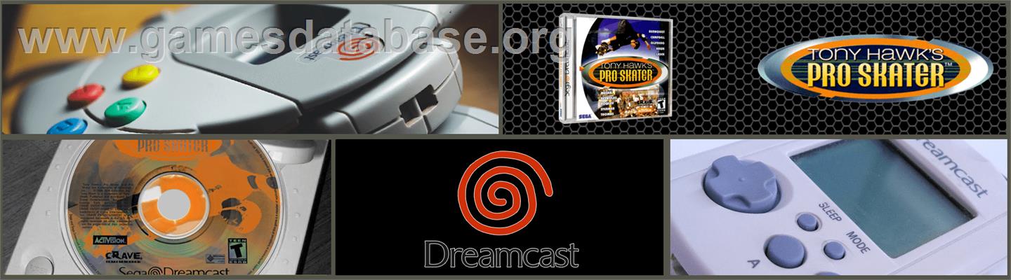 Tony Hawk's Pro Skater - Sega Dreamcast - Artwork - Marquee