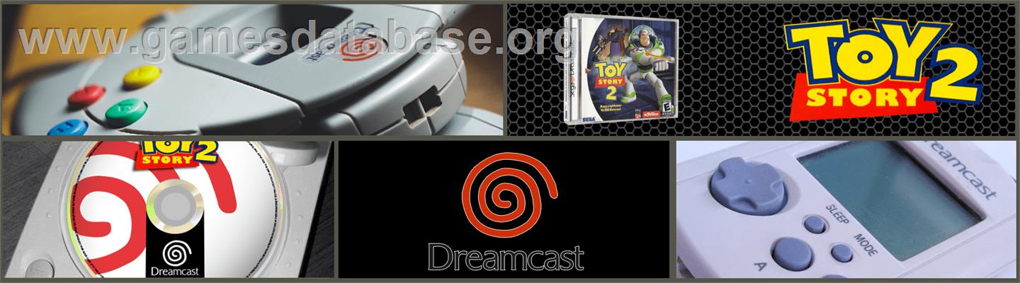 Toy Story 2: Buzz Lightyear to the Rescue - Sega Dreamcast - Artwork - Marquee