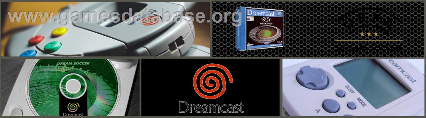 UEFA Dream Soccer - Sega Dreamcast - Artwork - Marquee