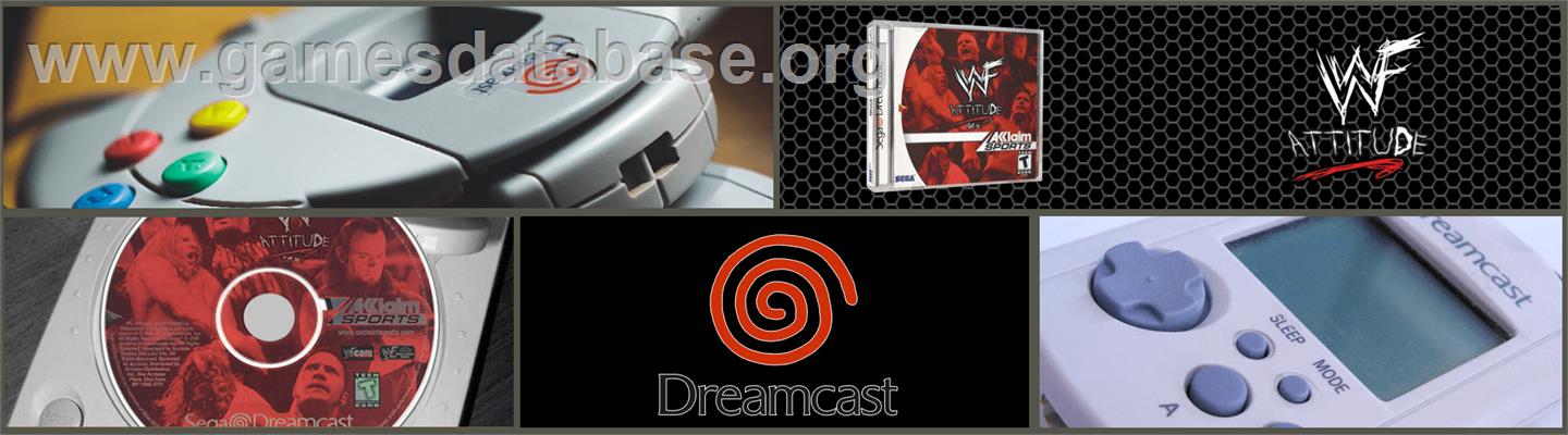 WWF Attitude - Sega Dreamcast - Artwork - Marquee