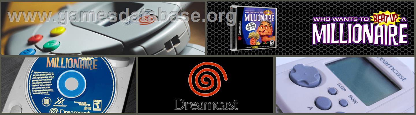 Who Wants To Beat Up A Millionaire? - Sega Dreamcast - Artwork - Marquee