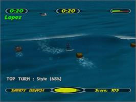 In game image of Championship Surfer on the Sega Dreamcast.