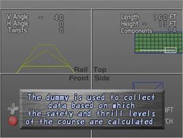 In game image of Coaster Works on the Sega Dreamcast.