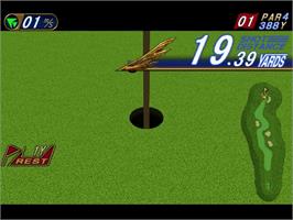 In game image of Golf Shiyouyo 2: Aratanaru Chousen on the Sega Dreamcast.