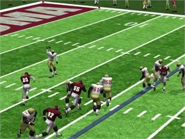 In game image of NCAA College Football 2K2 on the Sega Dreamcast.