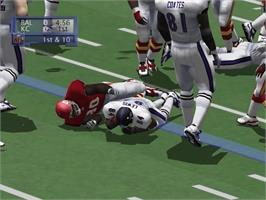 In game image of NFL 2K1 on the Sega Dreamcast.