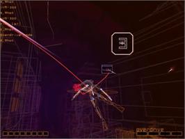 In game image of Rez on the Sega Dreamcast.