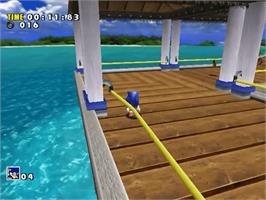 In game image of Sonic Adventure on the Sega Dreamcast.