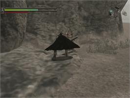 In game image of Sword of the Berserk: Guts' Rage on the Sega Dreamcast.