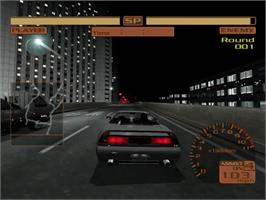In game image of Tokyo Highway Challenge 2 on the Sega Dreamcast.