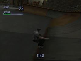 In game image of Tony Hawk's Pro Skater on the Sega Dreamcast.
