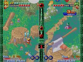 In game image of Twinkle Star Sprites on the Sega Dreamcast.