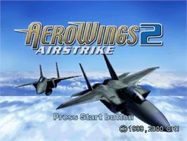 Title screen of Aerowings 2: Air Strike on the Sega Dreamcast.