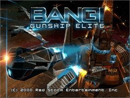 Title screen of Bang! Gunship Elite on the Sega Dreamcast.