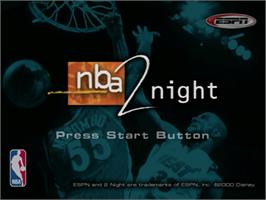 Title screen of ESPN NBA 2Night on the Sega Dreamcast.