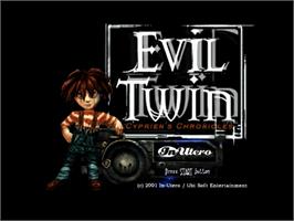 Title screen of Evil Twin: Cyprien's Chronicles on the Sega Dreamcast.