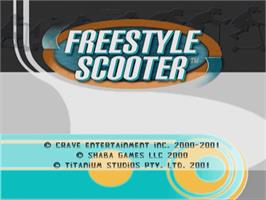 Title screen of Freestyle Scooter on the Sega Dreamcast.