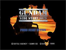 Title screen of Gundam Side Story 0079: Rise From the Ashes on the Sega Dreamcast.