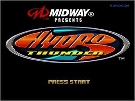 Title screen of Hydro Thunder on the Sega Dreamcast.