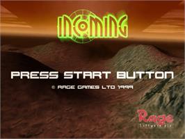 Title screen of Incoming on the Sega Dreamcast.