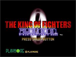 Title screen of King of Fighters 2000, The on the Sega Dreamcast.