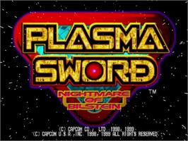 Title screen of Plasma Sword: Nightmare of Bilstein on the Sega Dreamcast.
