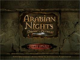 Title screen of Prince of Persia - Arabian Nights on the Sega Dreamcast.