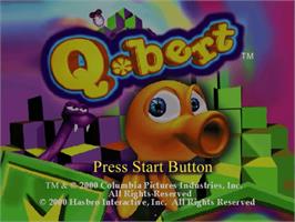 Title screen of Q-bert on the Sega Dreamcast.