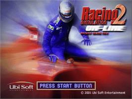 Title screen of Racing Simulation 2 - Monaco Grand Prix Online on the Sega Dreamcast.