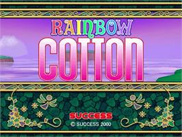 Title screen of Rainbow Cotton on the Sega Dreamcast.