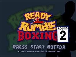 Title screen of Ready 2 Rumble Boxing Round 2 on the Sega Dreamcast.