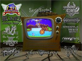 Title screen of Sega Smash Pack: Volume 1 on the Sega Dreamcast.