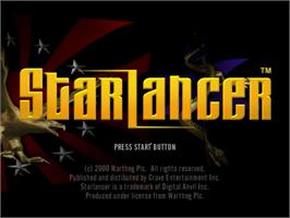 Title screen of StarLancer on the Sega Dreamcast.
