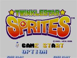Title screen of Twinkle Star Sprites on the Sega Dreamcast.